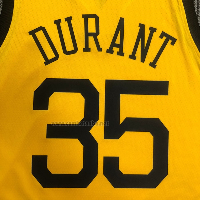 Camiseta Golden State Warriors Kevin Durant #35 Earned Amarillo